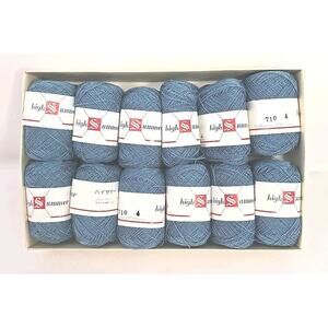 High Summer Craftys Knitting Yarn Thread Color #710 Lt Blue Lot of 12 U326